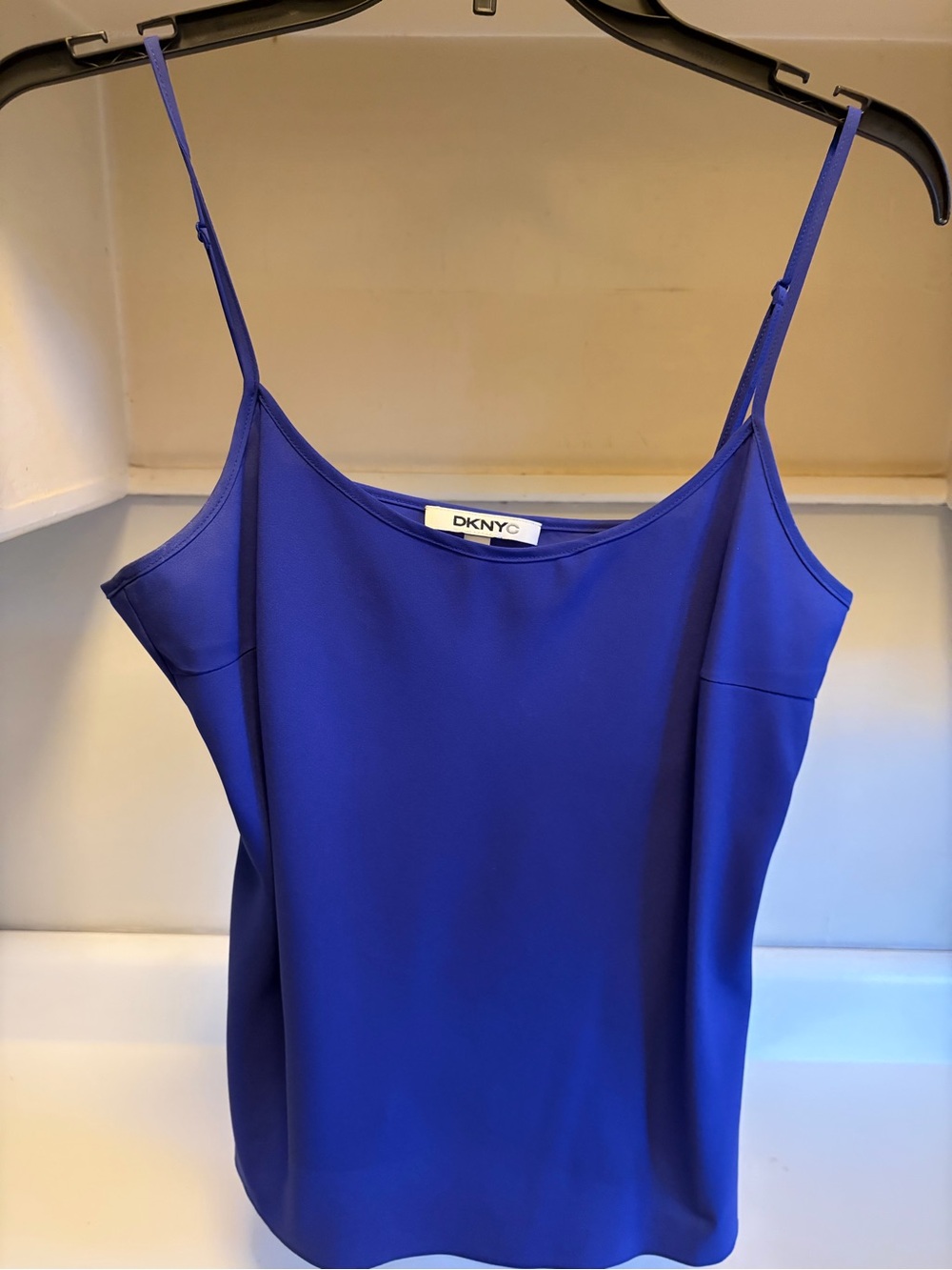 DKNY Royal Blue Satin Cami Tank Top